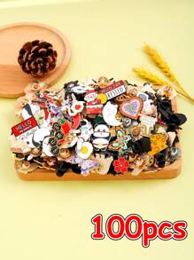 5/10/15/30/40/50/60/75/85/95/100 pièces Broche mixte aléatoire (sans double), styles, motifs, formes variés, épingles en métal d'alliage, personnages de dessins animés mignons, assortiment aléatoire, accessoires décoratifs pour sacs, vêtements, accessoires de bureau, chemises, vestes, bijoux, Noël, Halloween