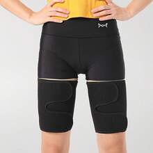 Unisex Elastic Compression Thigh Band, Flexible Protective Sleeve - Black - View 6