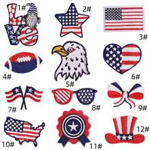 Écussons patriotiques vibrants à thermocoller - Appliqués brodés pour une décoration vestimentaire sans tracas - Idéal pour les festivités de la fête de l'indépendance, les jeans, les vestes et les projets artisanaux DIY