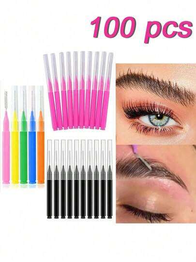 100支/50支/20支/5支/套 迷你眉刷 眉毛定型刷 一次性眉毛美容刷 可弯曲微型睫毛刷 眉毛提拉工具 化妆工具 适用于睫毛配件、美容化妆工具、新年礼物、母亲节礼物、朋友礼物、家人礼物、妻子礼物 5支/20支装、眉刷、眼影刷、螺旋刷、螺旋刷、赠品