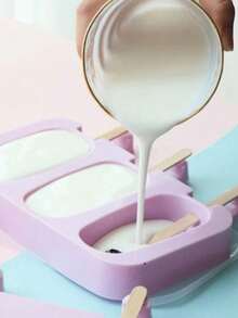 Fruit Popsicle Mold Silicone Form With 50 Sticks - View 3