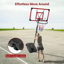 Portable Basketball Hoop 4.76-10ft Height Adjustable For Adults Gift For