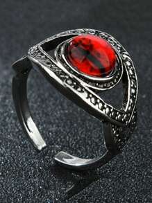 1 Pc Vintage Gothic Men's Punk Colorful Evil Eye Rings For Men Women Fashion Demon Dragon Ring Male Jewelry Accessories Gifts