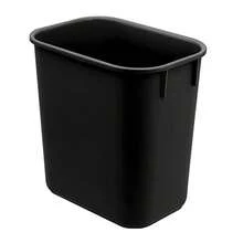 Wastebasket Bin 13QT Plastic (Black Color) (Set Of 8) - Black - View 3