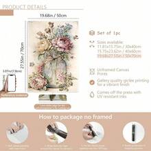 1 szt./3 szt. Retro kwiatowy dekoracyjny drewniany znak wiszący obraz, kreatywna i prosta dekoracja domu, dekoracja salonu, sypialni, jadalni, kawiarni, dekoracja pulpitu i ściany, artystyczny obraz na płótnie bez ramy, obraz na płótnie w ramie, drewniany obraz wiszący, wiszący obraz w formie zwoju, wielofunkcyjna dekoracja ścienna i pulpitu, idealny prezent dla rodziny i przyjaciół.