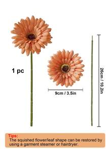 6/12pcs Artificial African Daisies Flowers African Daisy Silk Flowers Artificial Gerbera Daisies Fake Sunflowers Bulk Faux Flowers Bouquet For Wedding Bridal Bouquet Party Home Kitchen Decor,Garden Decor,Outdoor Plant,Gardening,Fake Flowers,Fall Decor,Autumn