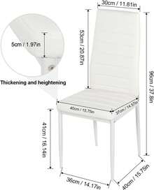 Dining Table And Chairs Set 2/4, Square Kitchen Table Modern Chairs For Dining Room Kitchen - Dining Table With 2 White Chairs - View 3