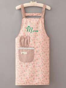 1 pièce de tablier personnalisé avec motif floral Ditsy, tablier de cuisine en canevas à fleurs Ditsy, style fermier respirant mignon pour adulte, pour l'été, la cuisine, la salle de bain, la maison, les fournitures ménagères