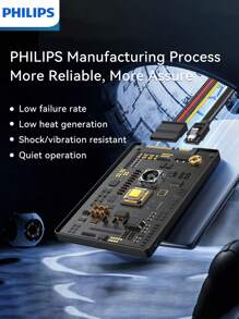 PHILIPS PHILIPS Unidad de estado sólido de alta capacidad y alto rendimiento. Despídete de la lentitud y disfruta de una experiencia ultrarrápida. Es simple y conveniente de enchufar y usar, perfectamente adaptado a varios dispositivos electrónicos, y proporciona una solución de almacenamiento confiable y eficiente para tu vida digital.