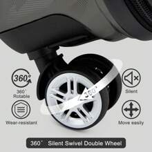 KONO Valigia da uomo con telaio rigido in ABS e ruote a 360°, cavi manuali e fatturati in lunghezze 20/24/28 pollici, adatta per viaggi, viaggi di lavoro e vacanze, per uomini, donne e tutti gli altri.