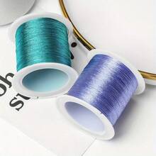 1pc 6 Strands, Golden And Silvery Silk Thread Strand Symphony Handmade Rope, Bracelet Necklace Braided Rope, Winding Thread, Ring Thread, DIY Jewelry Material