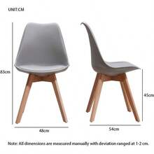 Homcasa Dining Table And Chairs Set Modern Compact Round KitchenTable 2 Retro Lorenzo Chair With Solid Wood Legs For Home Office Lounge Grey - Grey+Table - View 7