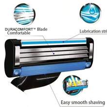 GILLETTE Rasoio Gillette Mach3 per uomo, 1 manico + 1 ricarica di lame