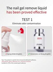 RS NAIL Removedor de gel de uñas para uñas postizas de 120ml, fácil de remover, gel de uñas sólido sin acetona, con esponja práctica y rápida, sin desperdicio, no daña las uñas, removedor profesional para uñas postizas