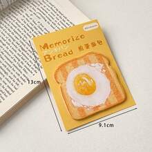 30pcs Cute Cartoon Bread Series Sticky Notes, Asymmetrical Memo Pad Stickers,Back To School - Multicolor - View 8
