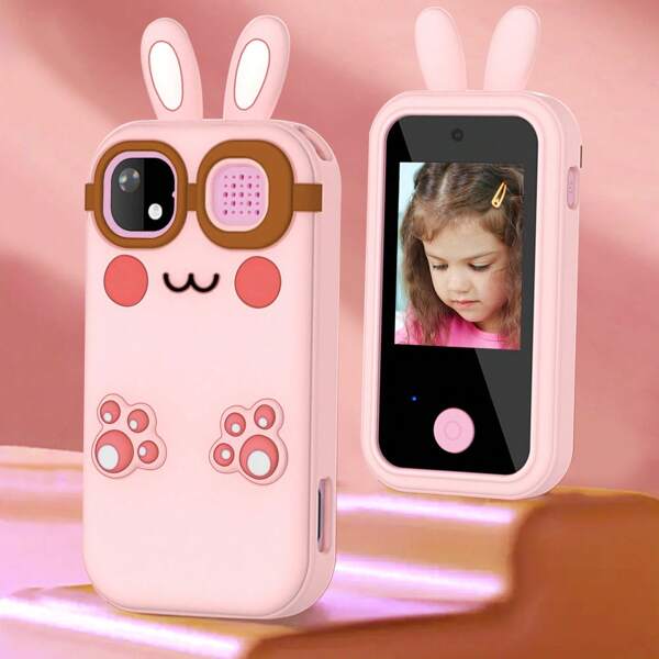Teléfono inteligente para niñas, regalo educativo de cumpleaños y viaje para niñas de 6 a 12 años, juguete de teléfono celular con pantalla táctil de 2.8", cámara dual, juegos, reproductor de música, reloj despertador