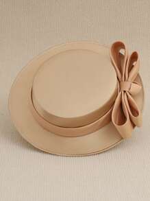 Women's Elegant Church Hat, French Fashion Hat, Bridal Mini Hat, British Style Hat, Lady's Fascinator Hat, Retro Hat, Bow Hat, Birthday Party Headdress, Party Dress Hat, Black Hat, Racing Hat, Formal Dress Hat, Large Hat