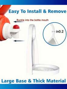 1 件塑料洗衣液杯架带滴水盘 - 无需电力皂液器洗衣液杯架带滴水盘和皂液器 - 防溢设计，家庭必备，房车浴室，酒店，无需电力，无需电池，滴水收集器 - 防溢设计织物柔顺剂工具，