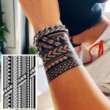 1 Sheet Armband Back Waterproof And Long-Lasting Temporary Tattoo - Black - View 7