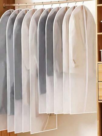 1 件透明服装防尘袋，4 种尺寸 - 带拉链的西装/连衣裙服装袋，衣物收纳袋 - 用于保护和整理您的衣柜、裤子、鞋子、牛仔裤、靴子、裙子、卧室、收纳袋、家庭收纳、女士春季连衣裙、女士春季服装、春季、春季服装、极简主义、夏季上衣收纳、衣物收纳整理器、壁橱整理和收纳