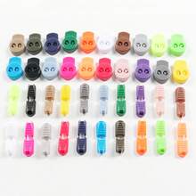 1 对弹性免系带鞋带，带纽扣闭合，3 毫米松垮鞋带 - 免20-螢光黃 - 查看 3