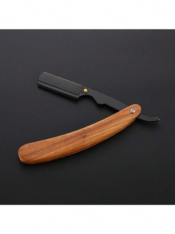 Professional Barber's Straight Edge Razor - Stainless Steel Foldable Men's Shaving Razor