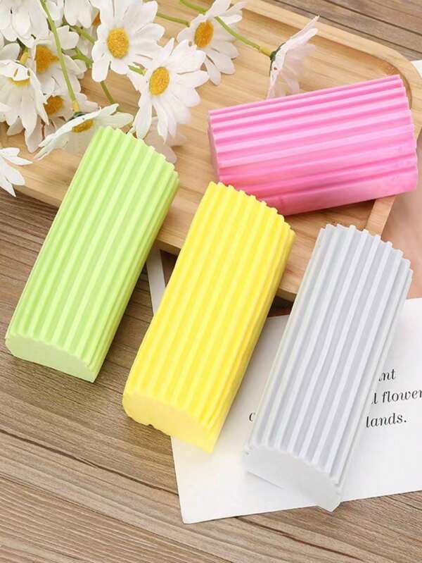 Cleaning Sponges And Dusters For Floors, Vents, Mirrors, Ceiling Fans And Spider Webs To Keep Dust From Flying And Spreading