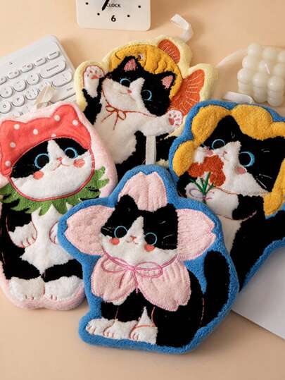 Toalha para gatos, 1 peça, grossa, absorvente e de secagem rápida, para acariciar gatos, adequada para cozinha e banheiro