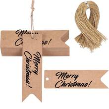 108pcsCustomized Thank You Tags, Kraft Paper Tags, Party, Wedding, Birthday, Gift Tags Bathroom Decor Fall Decor - Multicolor - View 3