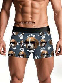 Custom Pet Boxers Using Pet Photo Personalized CAT Men's Underwear Men Undies For Men Undergarments Cat Briefs Women Boxers Boys Underwear