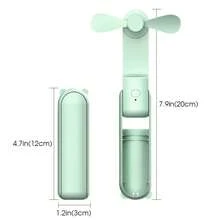 Tragbarer Miniventilatior, USB aufladbar, 3-stufig einstellbar, faltbarer Handventilator, geeignet für Frauen, Reise, Outdoor Benutzung im Sommer, Strand, Reise