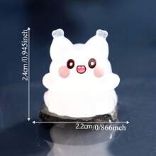 6pcs Cute Glow-In-The-Dark Cat Cat Little Ghost Figure For Miniature Landscape Ideas, DIY Decorative Accessories For Mini Table Decorations With A Size Of 2.2 Cm (0.866 Inches). - Multicolor - View 8