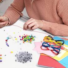 286 Pieces DIY Keychain Making Craft Set, Adjustable Alphabet Heart Clear Beads Keychain Supplies, Birthday Holiday Party Favors