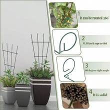 120 pezzi - Supporto per fiori per piante in vaso, supporto impilabile per piante rampicanti indoor di piccole dimensioni, supporto per fiori, piante rampicanti, dalie all`aperto, portavasi per bonsai di casa