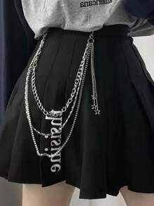 Zipper Decor Chain, Hip-Hop Accessory Hanging Chain, Waist Chains
