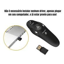 Apresentador Slide Apontador Laser Controle Sem Fio - Multicolorido - Visão 9