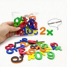 24/26/52/76pcs Fun Uppercase And Lowercase English Letter And Number Symbols Refrigerator Magnets, Personalized Decoration, Suitable For Home Decoration, Kitchen Decoration, Refrigerator Magnets, School Blackboards, Holiday Decoration, Flexible Magnets, Mother's Day Gifts, The Best Gift For Family And Friends (Random Color)