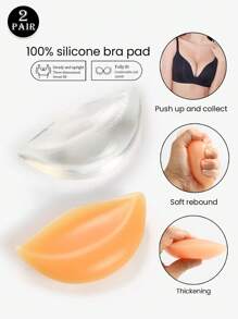 1 Par/2 Pares Protetores de Silicone para Sutiã, Inserts para Sutiã, Seios Pequenos Reúnem Seios Planos Para Fazê-los Parecerem Maiores, Disfarce de Aumento de Peitos À Prova d'Água, Pads de Peito Invisíveis Embutidos em Maiô Bikini de Roupa de Banho