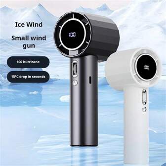 1pc Portable Hand-Held Fan With 100-Speed Settings, Adjustable Up And Down, Suitable For Office, Desktop, And Outdoor Use