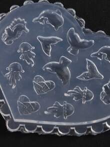 1 件可重复使用 3D 硅胶指甲雕刻模具可爱海马水母海豚图案模具压印设计凝胶 DIY 雕刻模具夏季海洋指甲雕刻模板工具、指甲用品、指甲工具、美甲工具、返校、指甲、按压指甲的指甲工具 - 無色 - 查看 4