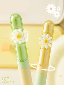 4 bolígrafos de punta de bola rotatorios, escritura suave, tinta negra de secado rápido, estilo lindo de Ins, bolígrafo de firma de examen estudiantil de 0.5 mm, suministros de aprendizaje - Multicolor - Ver 2