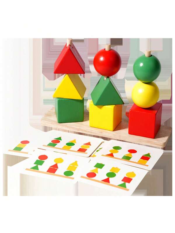 Entertaining Educational Toy Set With Enlightening Color Recognition Board, Wooden Toys Suitable For Boys And Girls Ages 3-5