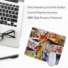 1PC《疯狂动物城》尼克和朱迪鼠标垫 动漫卡通防滑桌垫 电竞游戏键盘垫 适用于笔记本电脑和电脑 无线鼠标垫 办公用品 桌面装饰 适合女生女士男士 - 彩色 - 查看 3