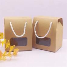 10pcs Black/Purple/White/Kraft Paper/Purple Window Hanging Rope Hand-Held Box