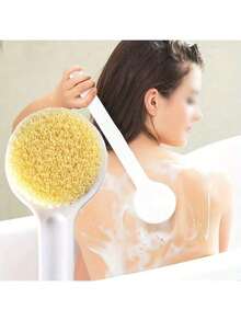 1pc Long Handle Shower Brush, Exfoliating Back Scrubber - Multicolor - View 12