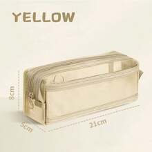 1pc Large Capacity Transparent Stationery Bag, Minimalist Mesh Pencil Case, Student Exam Pencil Pouch, High Aesthetic Children Pencil Box, Suitable For Various Occasions Like Valentine's Day, Carnival, Children's Day, Christmas, Birthday Gift - Multicolor - View 11