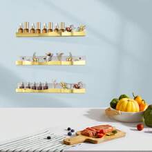 Nagellack Wandregal, irisierendes Acryl Schwebende Regale 38 cm, 6er Pack Kinderbuchwand, Tattoo Tinte ätherische Öle Figuren Ausstellungsregal, Gewürzregal für Salons Einzelhändler Zuhause