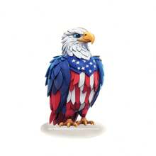 4th Of July Desk Ornament 2D Flat Bird Acrylic Decorations Desktop Decor For Home And Holiday