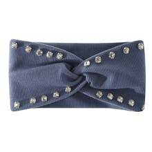 1 Stück/3 Stück zufälliges 3-Farben Stirnband mit breitem Strass-Besatz - sportlich, Yoga, schweißableitend, modisch-lässiges Stirnband, Mode-Haaraccessoires, klassische Haarbänder