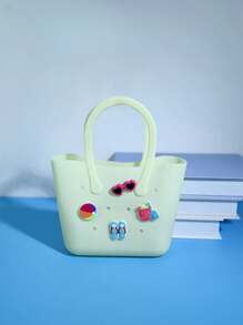 1 Pezzo Nuova Decorazione Vita Marina Borsa Tote In Silicone Cava, Borsa Genitore-Bambino Fai Da Te, Borsa Telefonica Forata, Borsa Da Spiaggia, Borsa A Mano, Borsa Maternità, Adatta Per Uscite